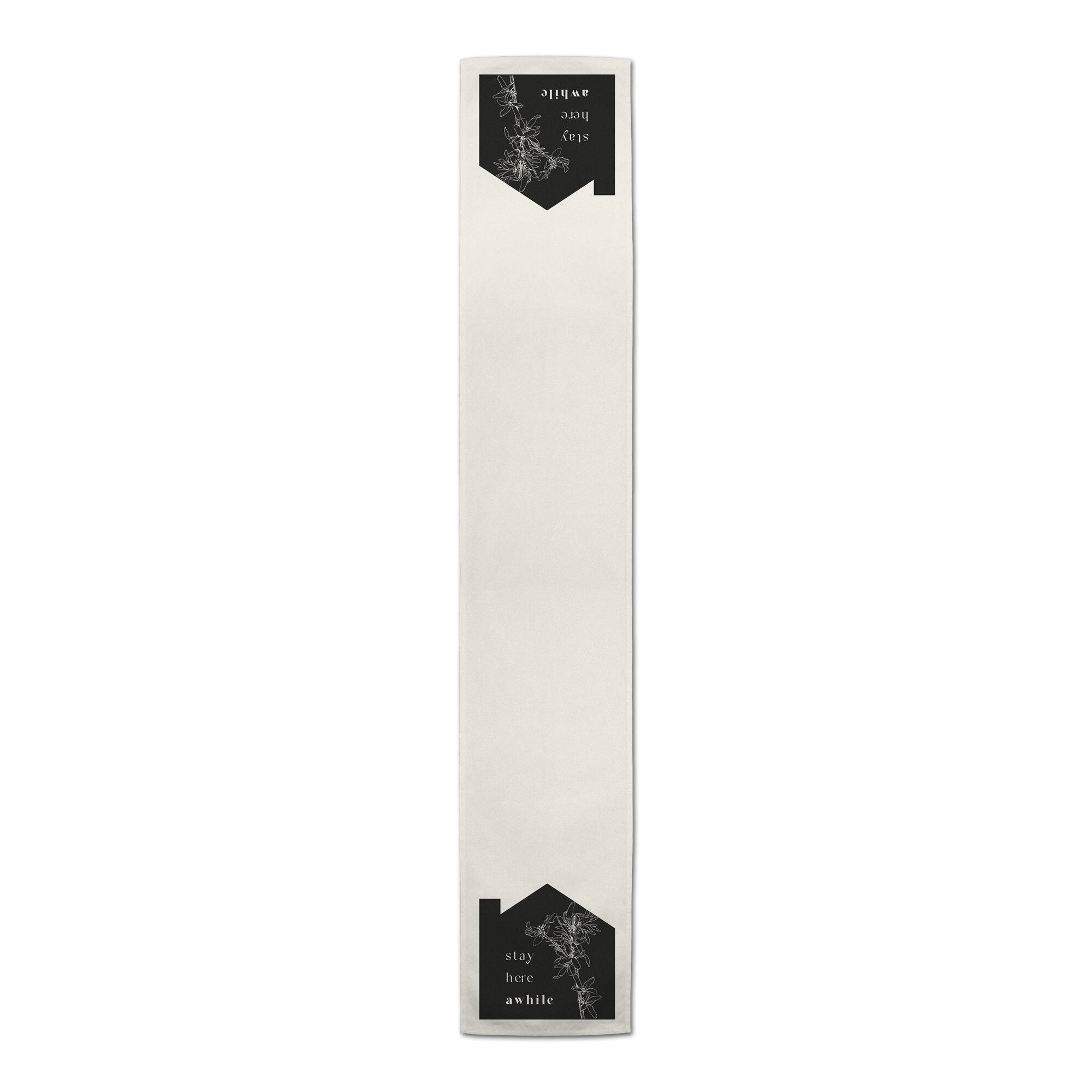 Stay Here Awhile Cotton Twill Table Runner